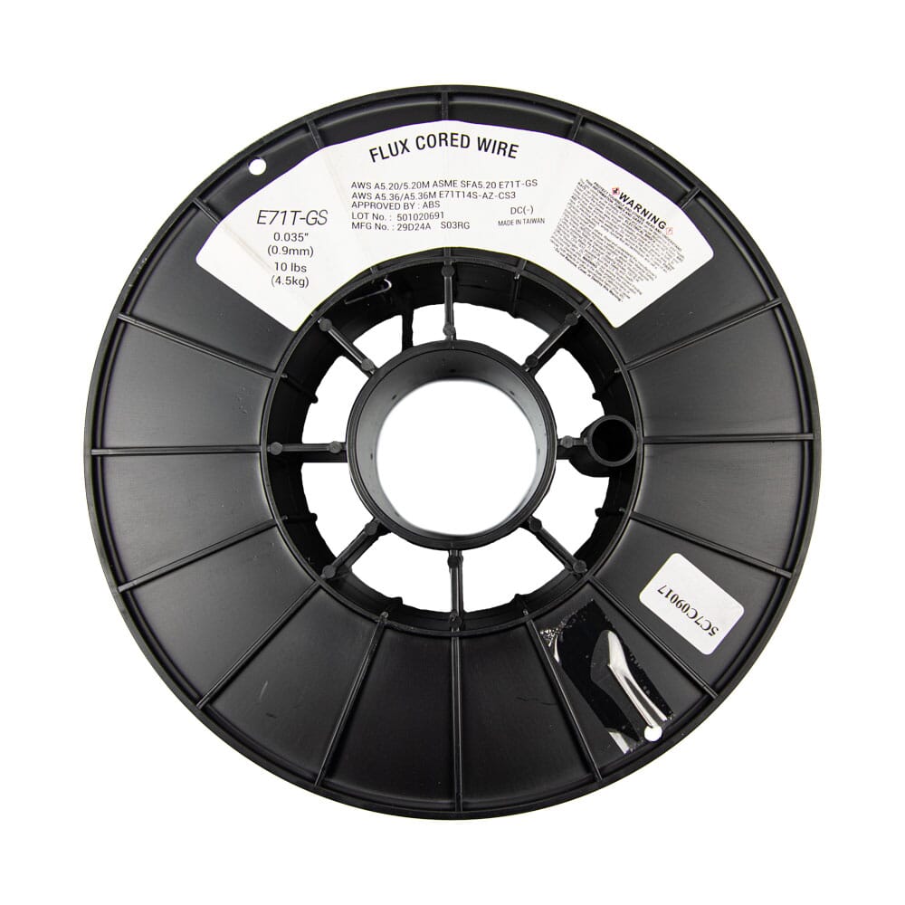 E71T-GS Self, Steel Flux-Core Welding Wire, .035 in x 10 Pound